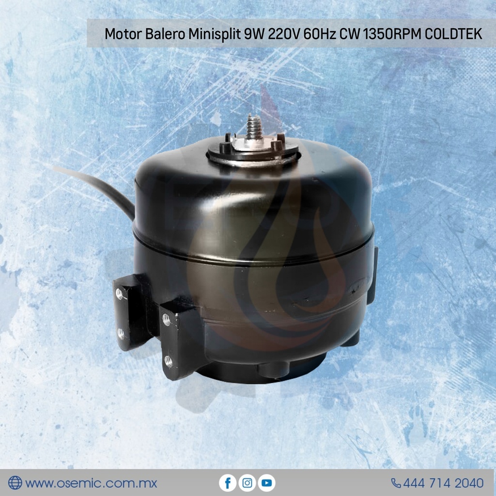 Motor Balero Minisplit 9W 220V 60Hz CW 1350RPM COLDTEK
