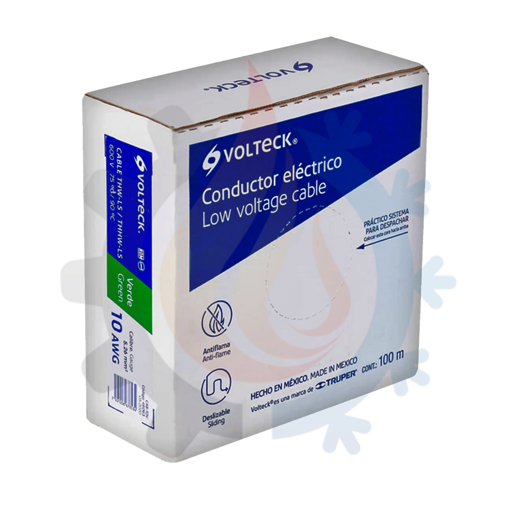 Cable por metro thhw-sl awg volteck 
