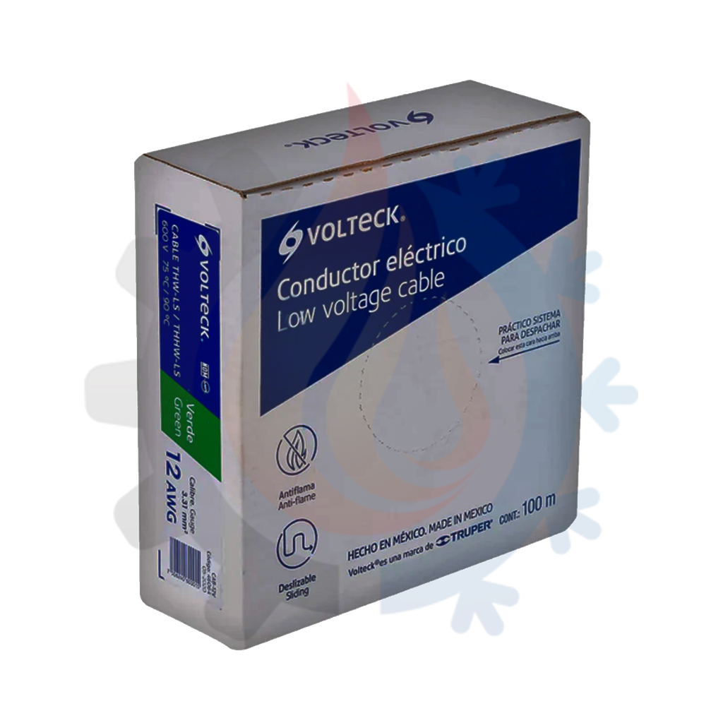 Cable por metro thhw-sl awg volteck 