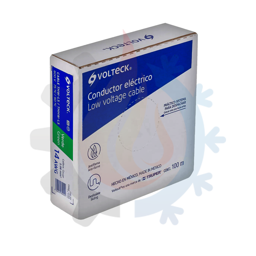 Cable por metro thhw-sl awg volteck 