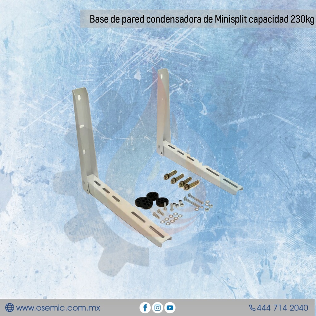 Base de pared condensadora de Minisplit capacidad 230kg