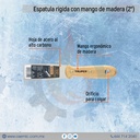 Espatula rigida con mango de madera 