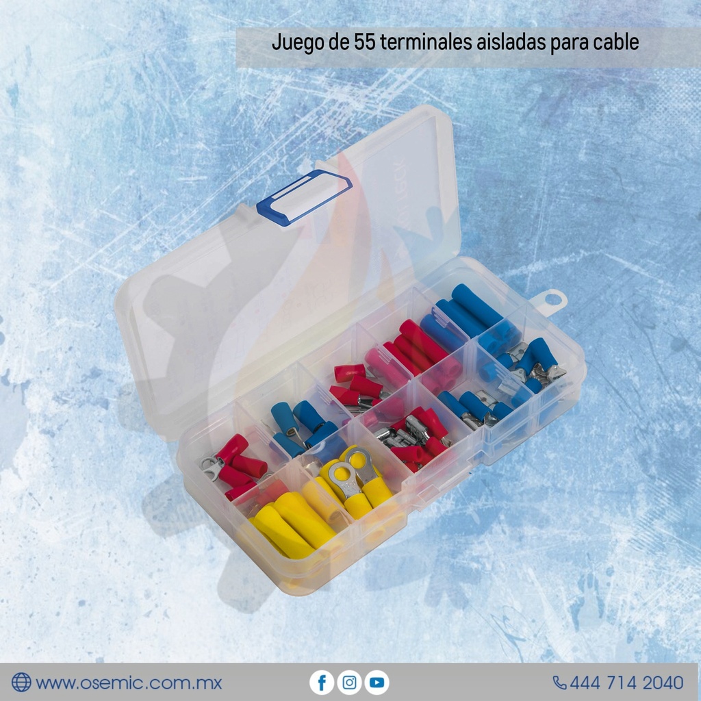 Juego de 55 terminales aisladas para cable