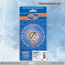 Reloj de manometro azul