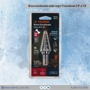 Broca escalonada oxido negro 11 escalones 1/4" a 7/8"