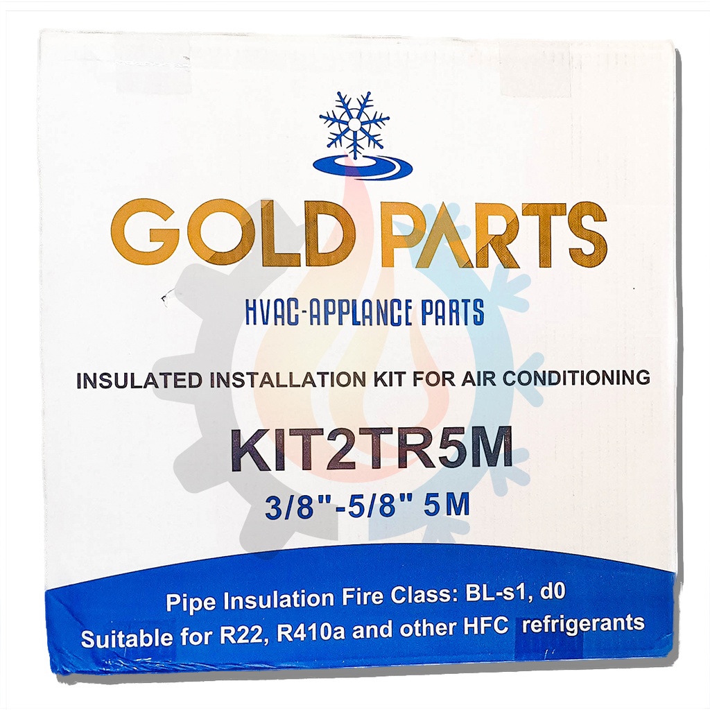 KIT DE INSTALACIÓN DE TUBERÍA DE 3/8  -5/8 COBRE/ALUMINIO, LARGO: 5 MTS