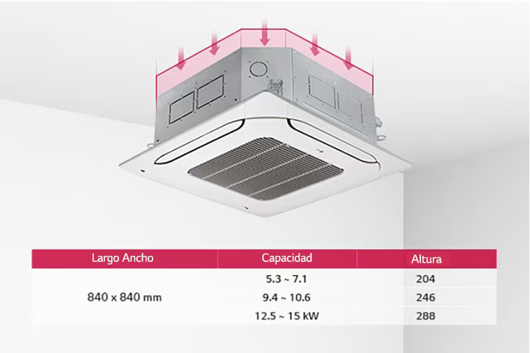 Aire Acondicionado Cassette - LG Inverter - 3 TR 