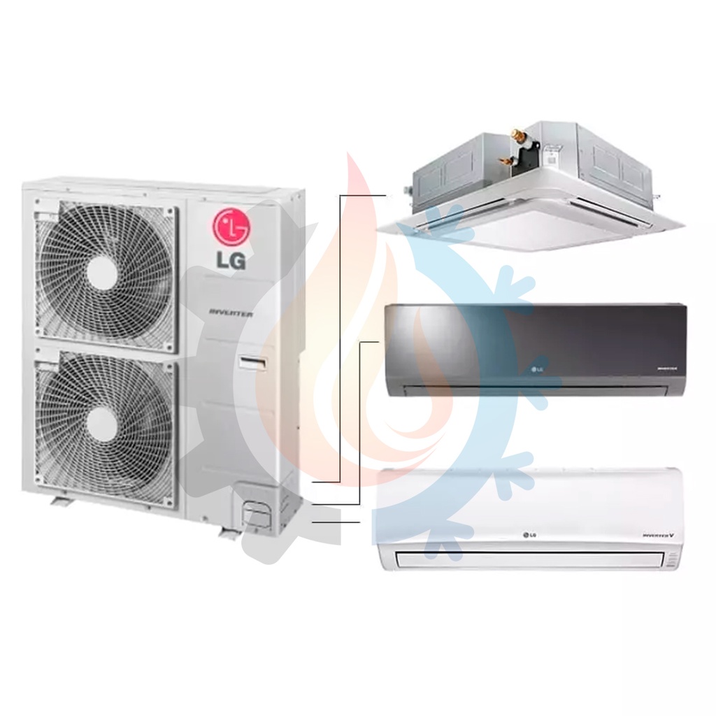 Unidad Condensadora Solo Frio Para Fan & Coil/Cassette/Suspendido LG Inverter De 4TR A 220/1/60volts, Compresor Scroll R1, Habilitado Con Blackfin, Para Resistencia A La Corrosión. Protección De Alto Y Bajo Voltaje. Rango De Operación -10°C A 50°C.