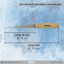 Serrucho de 6" para plafon y muros de yeso