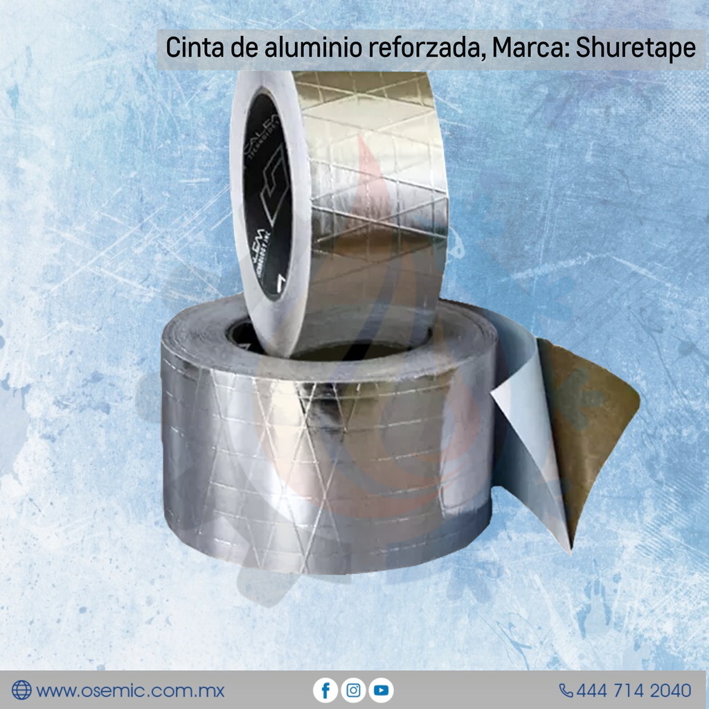 Cinta de aluminio reforzada, Marca: Shuretape