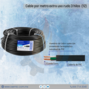 Cable por metro extra uso rudo 3 hilos 