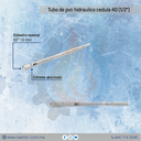 Tubo de pvc hidraulico cedula 40