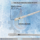 Tubo de pvc hidraulico cedula 40