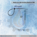 Bolsa con 100 cinchos plasticos 18lb 