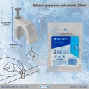 Bolsa con grapas para cable redondo 