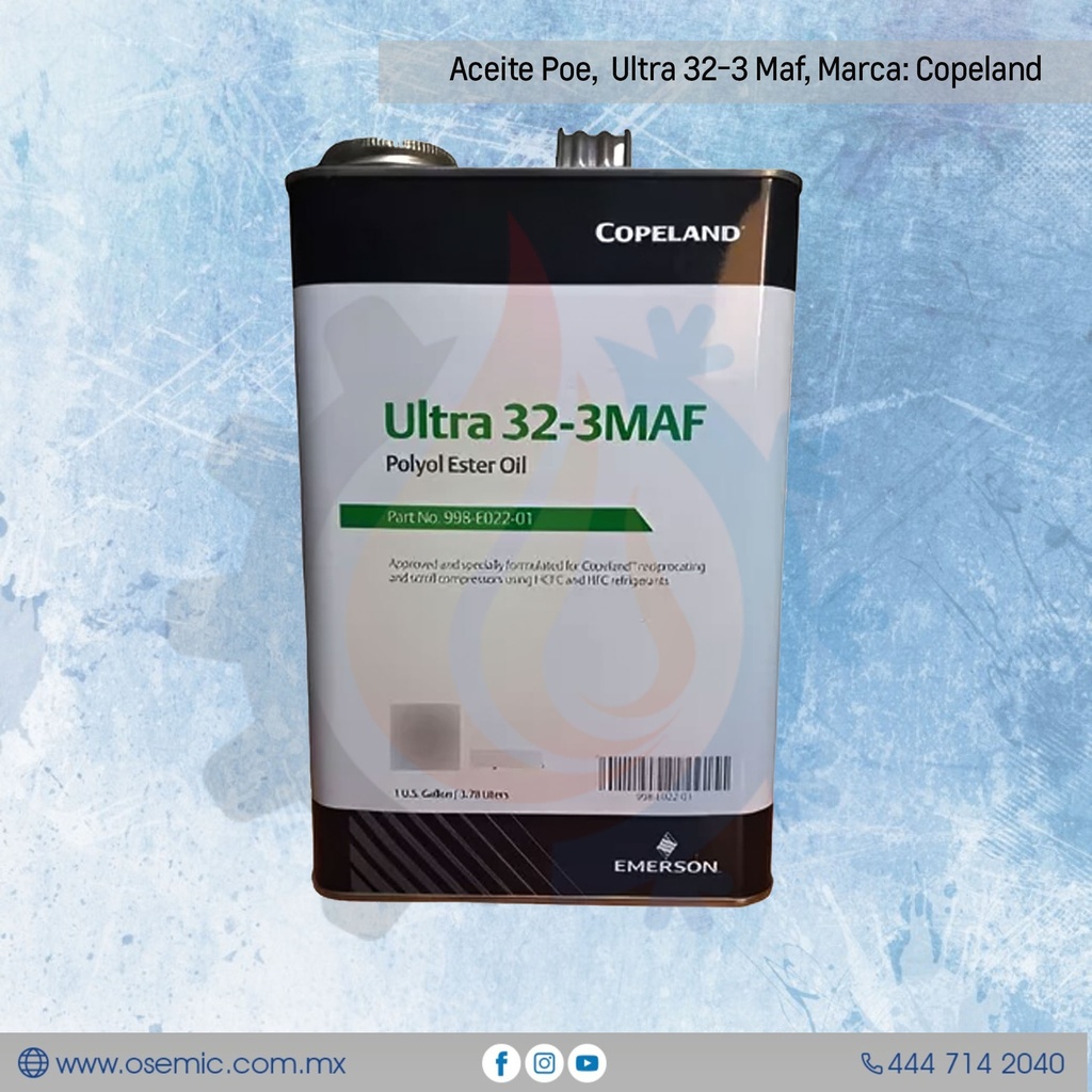 Aceite Poe,  Ultra 32-3 Maf, Marca: Copeland 