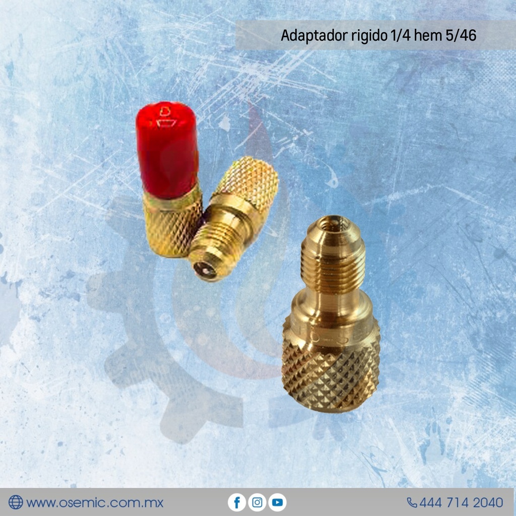 Adaptador rigido 1/4 hem 5/16 macho