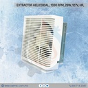 EXTRACTOR HELICOIDAL , 1330 RPM, 28W, 127V, PARA MANEJAR UN CAUDAL DE 486 M3/HR,