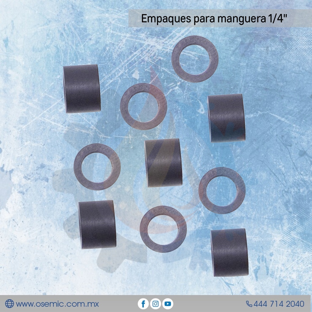 Empaques para manguera 1/4"