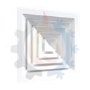 [DIFUSOR 24X24-CR-10] DIFUSOR LOUVER, FABRICADO EN ALUMINIO SFRA-R, PLATO 24X24, CONEXION REDONDA: 10'', PATRON DE AIRE: A=4 VIAS, SIN ACCESORIO MARCO, CON CONTROLDE VOLUMEN CVR, ACABADO: BLANCO