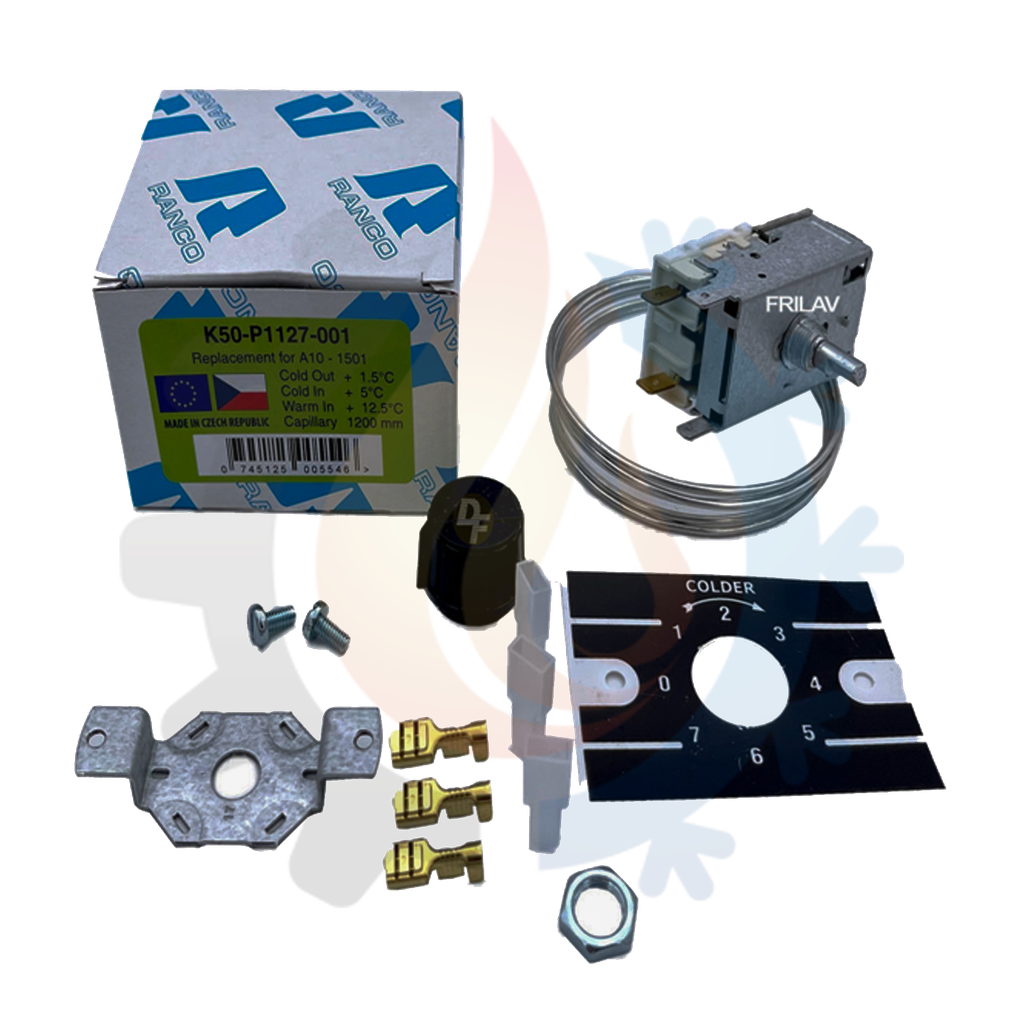 Termostato De Control De Temperatura Para Refrigerador, Modelo: K50-1127-001, Marca: Ranco