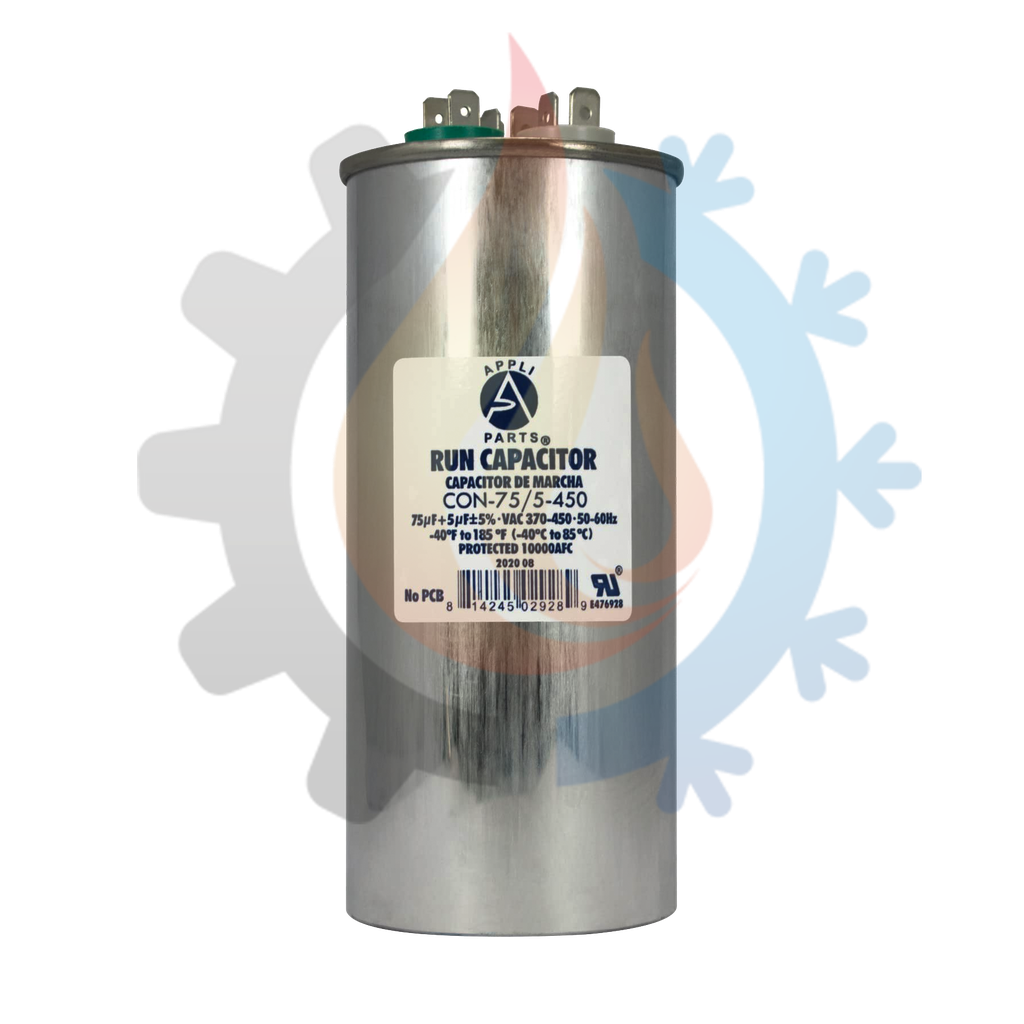 Capacitor 75+5 Mfd Uf 370-450V R