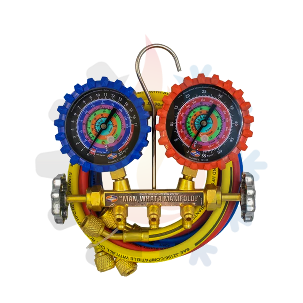 Manometros de 2 válvulas R22/R404A/ R134a/R410A