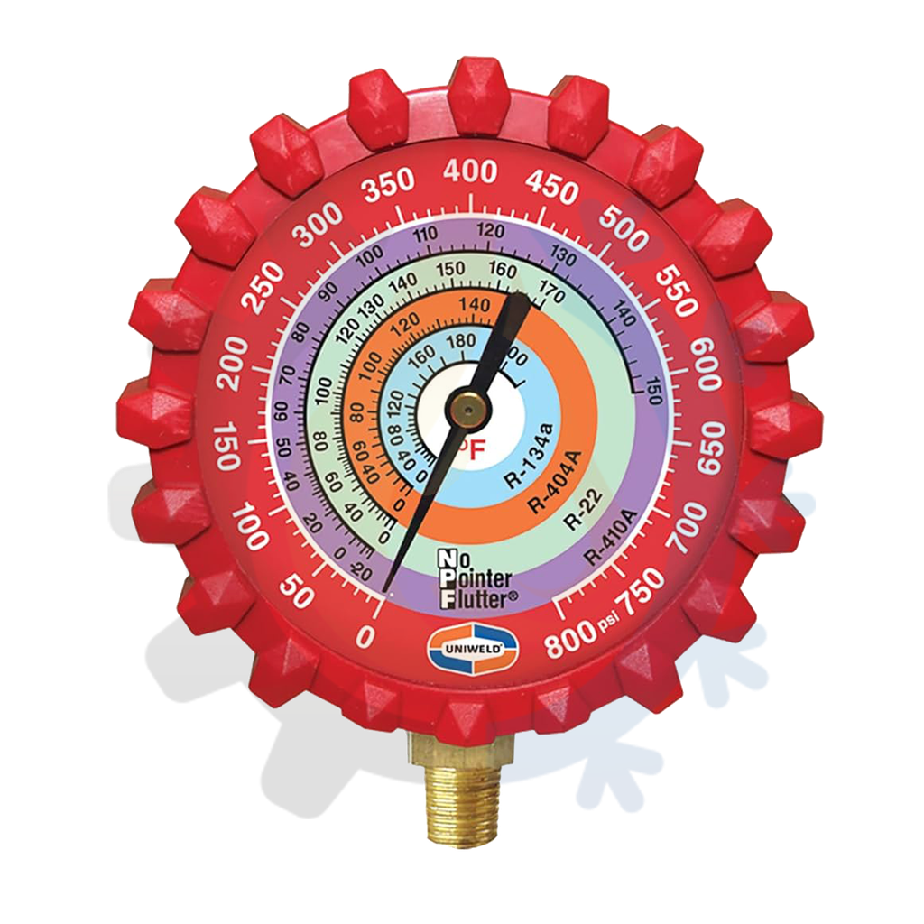 Reloj de manometro rojo