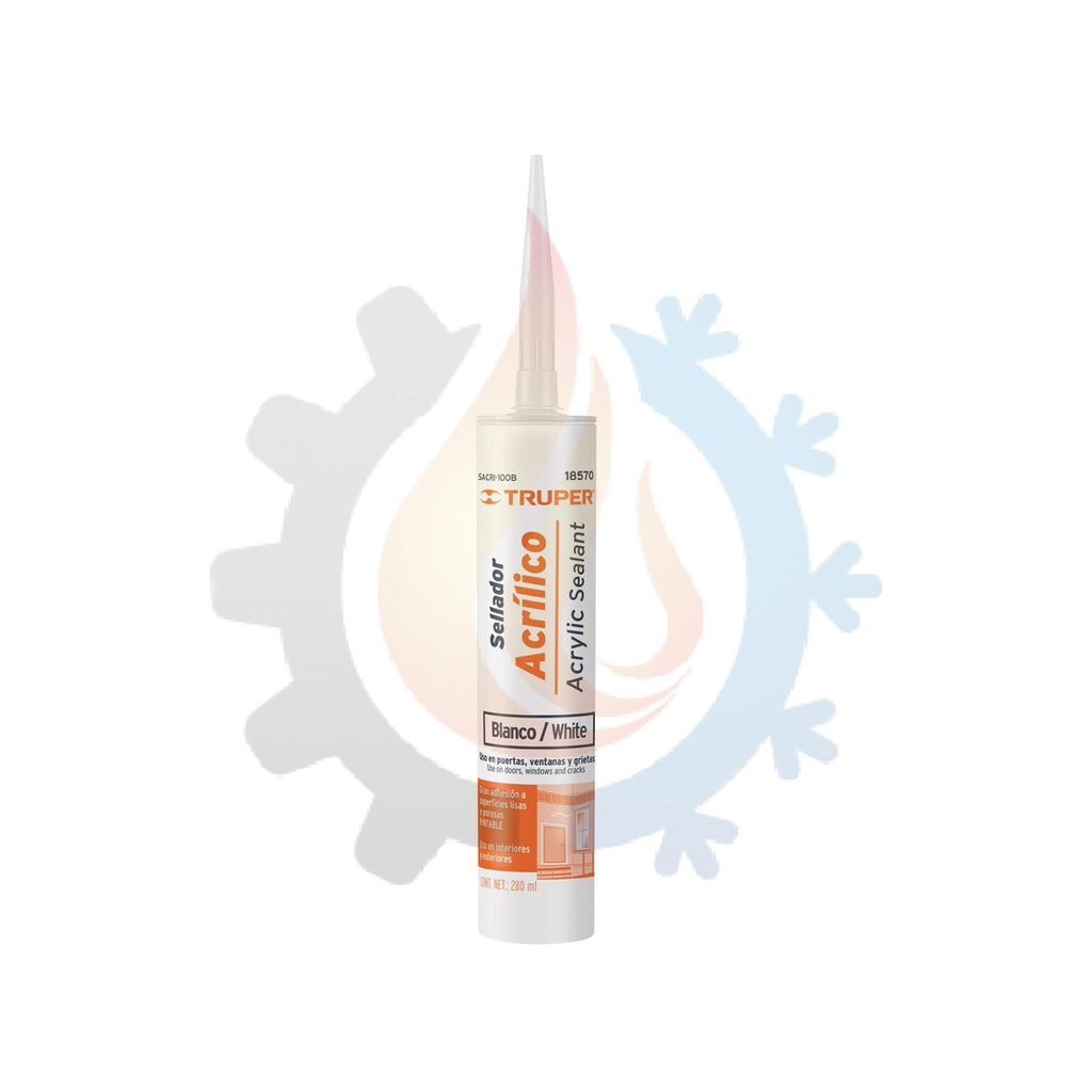 Sellador acrilico de 280ml, blanco 