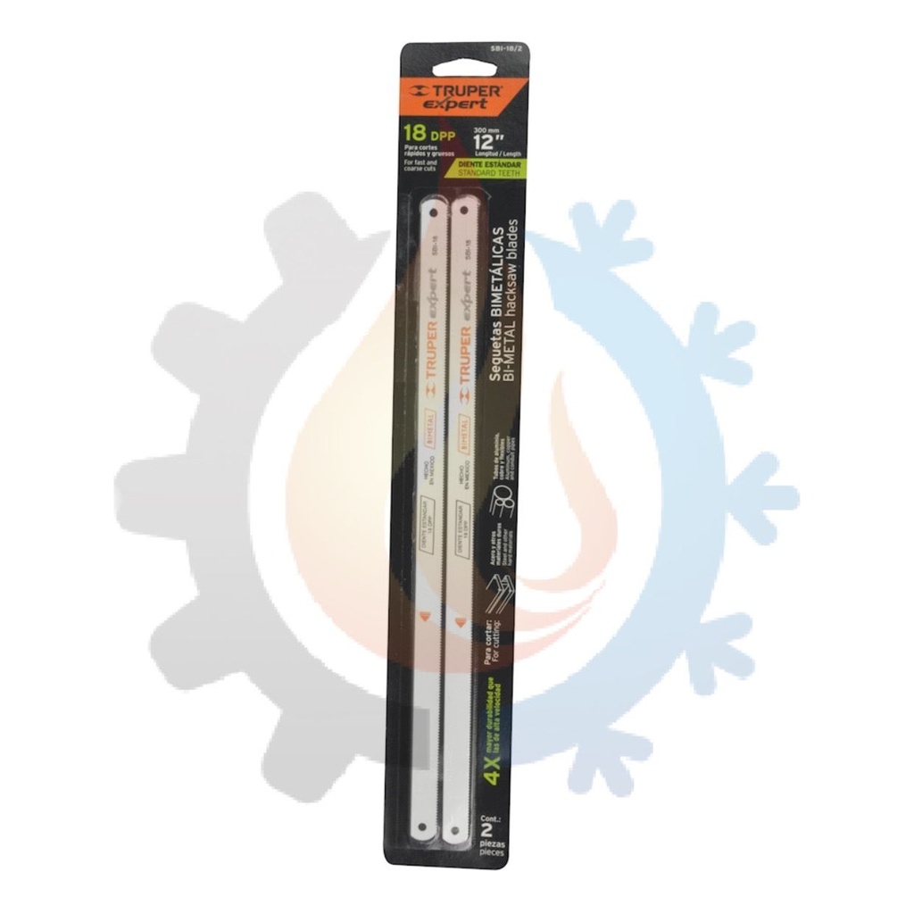 Blíster con 2 seguetas sierra sable 8" 18 dpp 