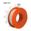Cinta sella roscas 1/2" x 13m de largo uso general