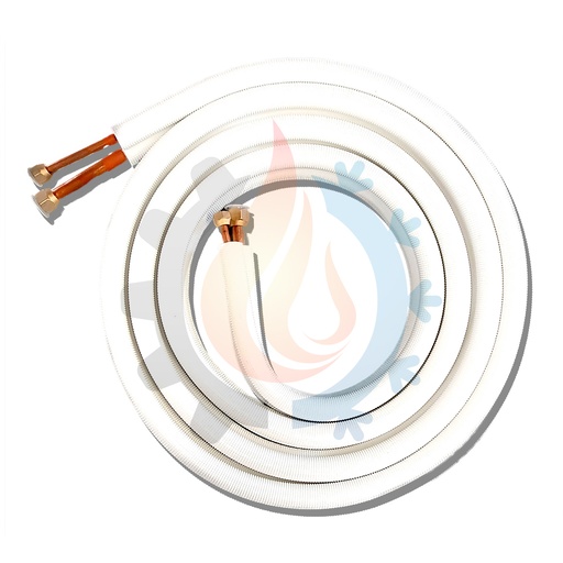 [KIT2T5M] Kit De Instalación De Tubería De 3/8 -5/8 Cobre/Aluminio, Largo: 5 Mts, Marca:  Gold Parts