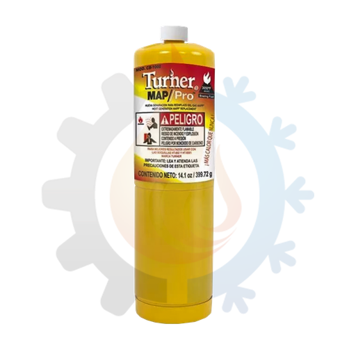 [GSTRAMX10] Gas Turner, MAP/Pro Propileno, Lata Amarilla, 400g QTX10 2010 °C