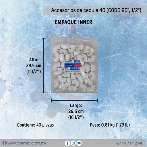 Accesorios PVC de cedula 40