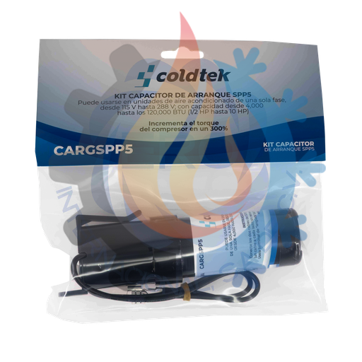 [CARGSPP5] Capacitor arranque 227VAC-22A, Max-SPP5
