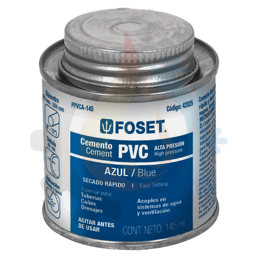 Cemento azul para PVC en bote