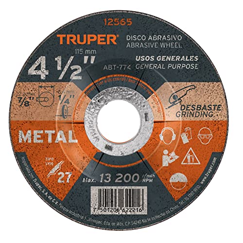 [12565] Disco tipo 27 de 4-1/2" x 6.4 mm para desbaste